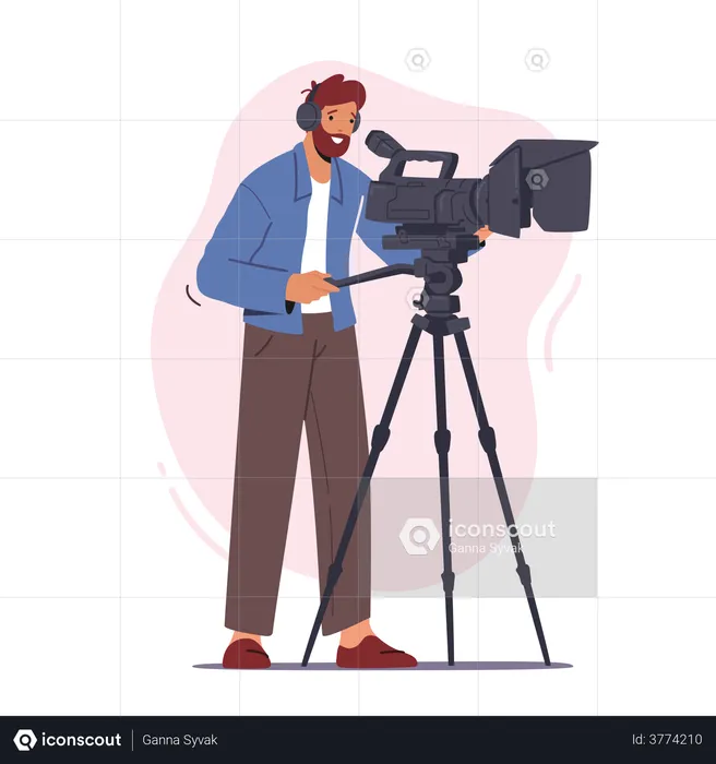 Professional Videographer  Illustration