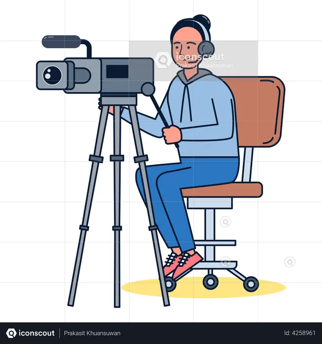Professional videographer  Illustration