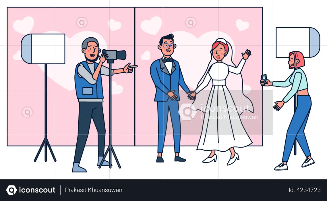 Professional Wedding photoshoot  Illustration