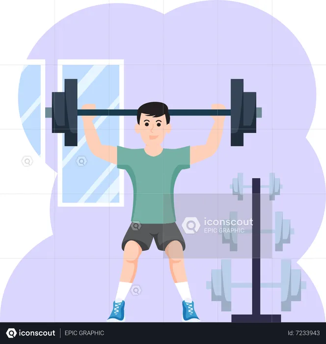 Professional Weightlifter  Illustration