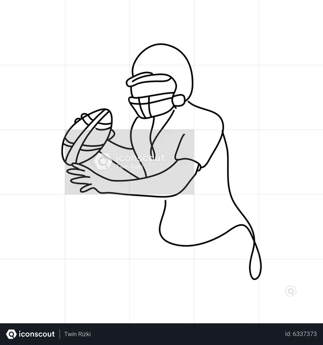 Professioneller Rugbyspieler  Illustration