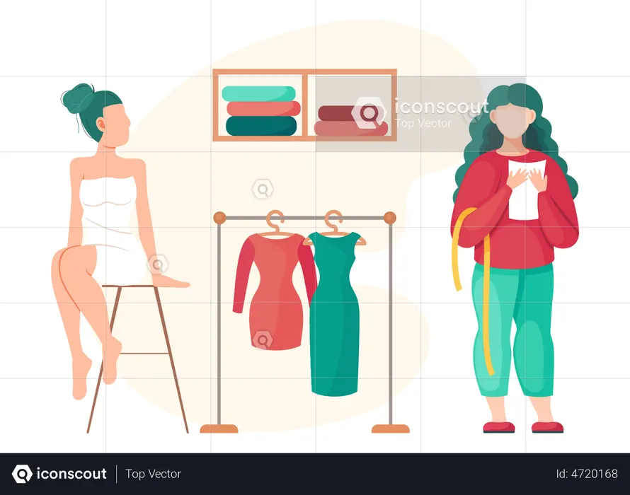 Professionelles Schneideratelier  Illustration