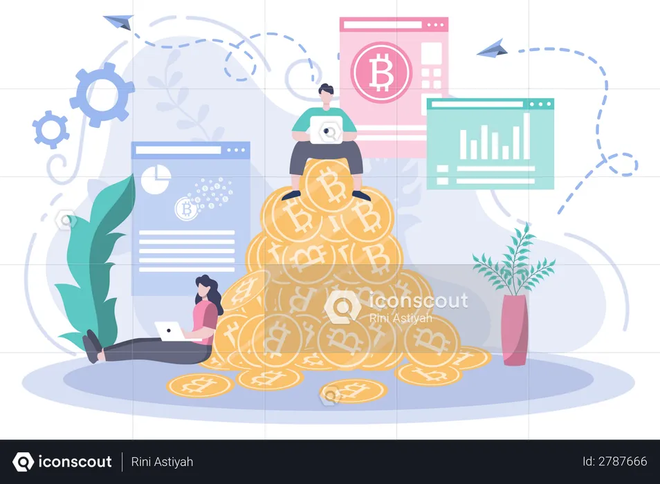 Profit in Bitcoin  Illustration