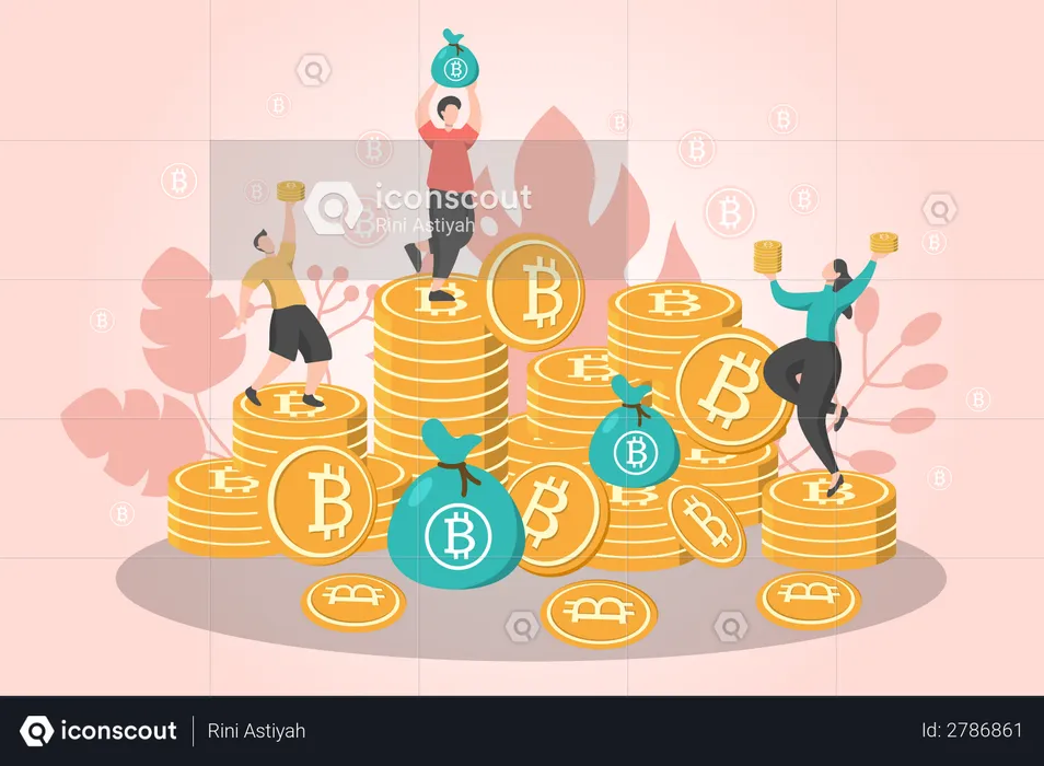 Profitable cryptocurrency investment  Illustration