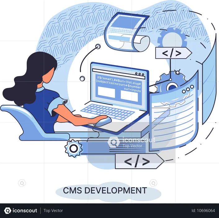 Program development service technology  Illustration