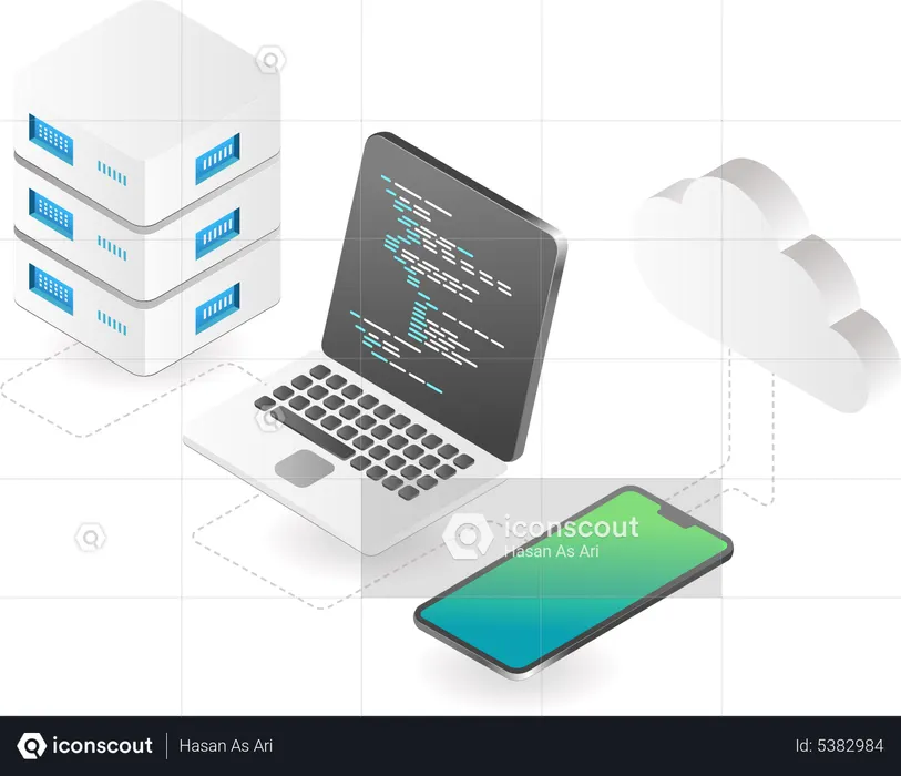 Best Program language computer Illustration download in PNG & Vector format