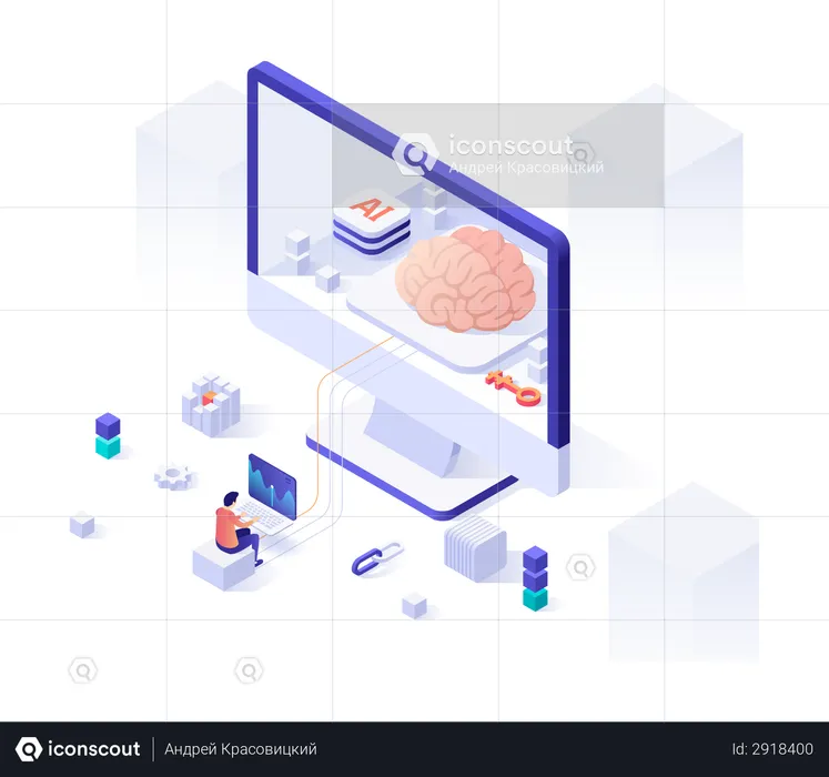 Programação de inteligência artificial  Ilustração