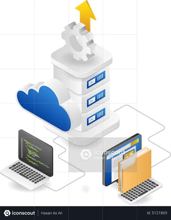 Programme de serveur cloud  Illustration