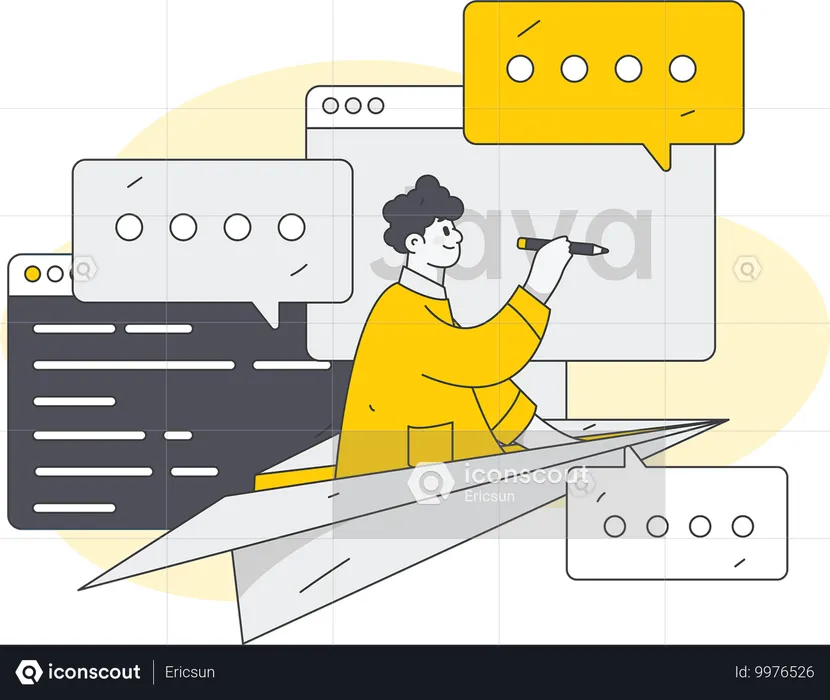 Programmer codes for new website  Illustration