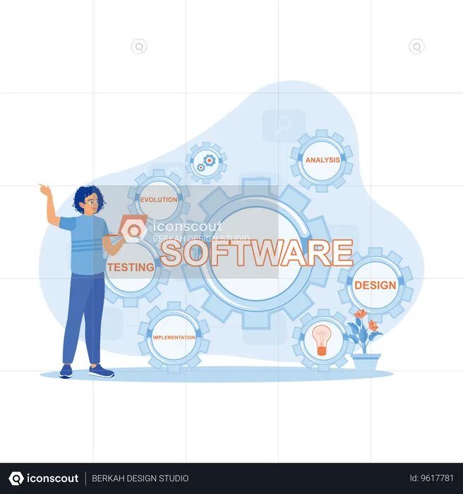 Programmer Developing Software  Illustration