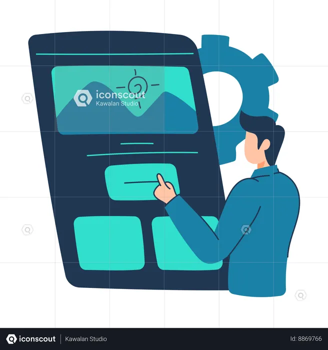 Programmer does user testing  Illustration