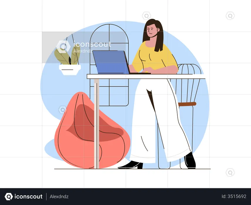 Programmer doing coding  Illustration
