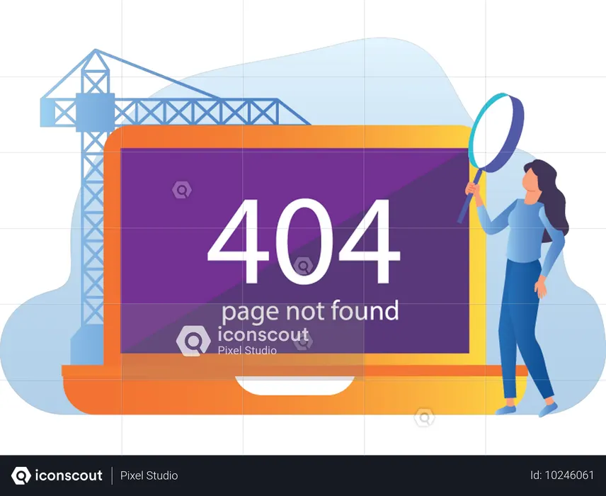 Programmer encounters 404 error  Illustration