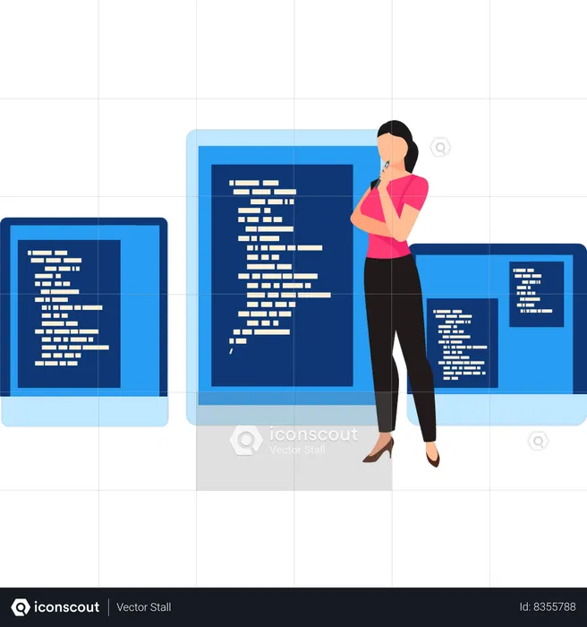 Programmer is confused with his code  Illustration