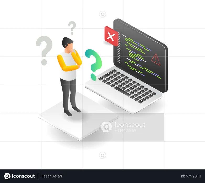 Programmer solving error  Illustration