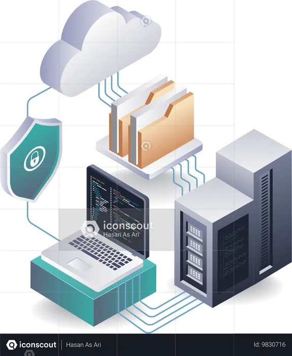 Programming for Data Security in Cloud Servers  Illustration