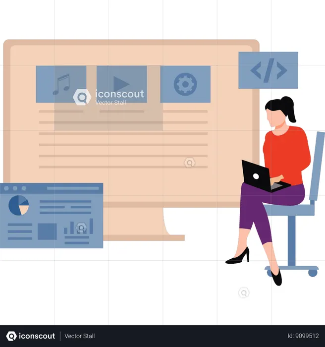 Programming is doing coding  Illustration