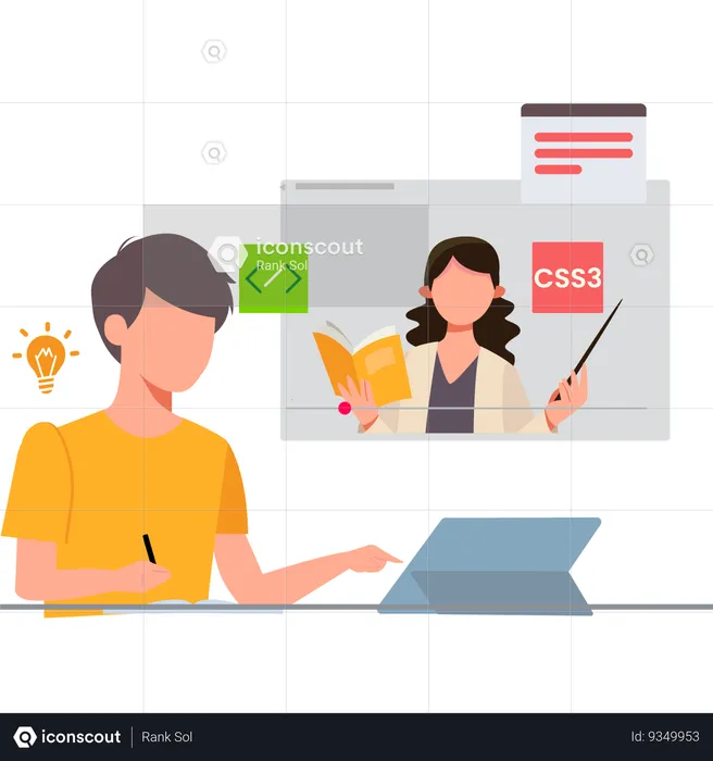 Programming Online Course  Illustration