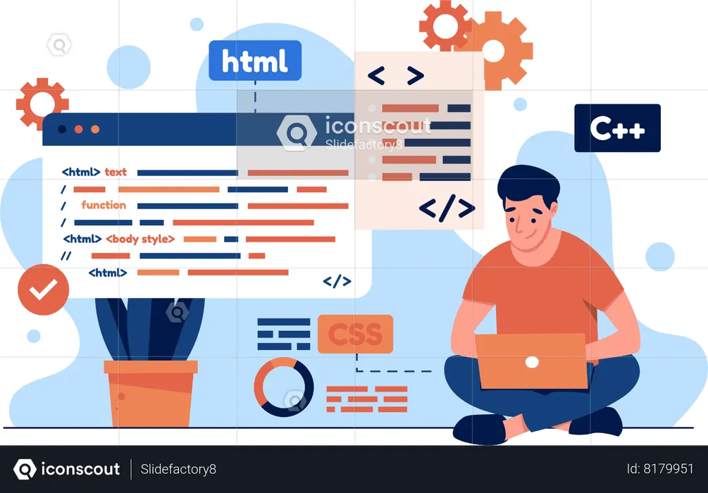 Programming with Coding  Illustration