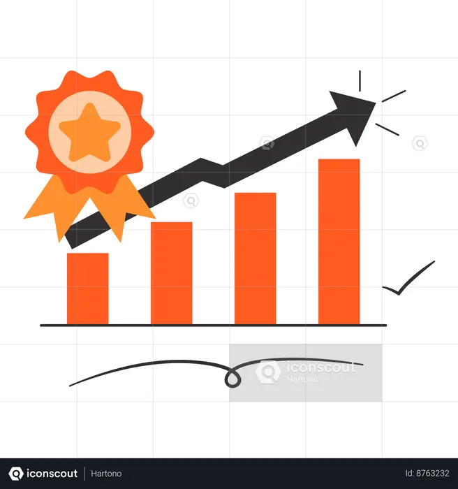 Graphique de croissance des progrès  Illustration