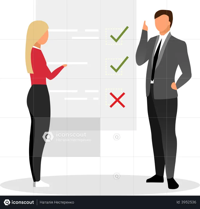 Project manager planning tasks  Illustration