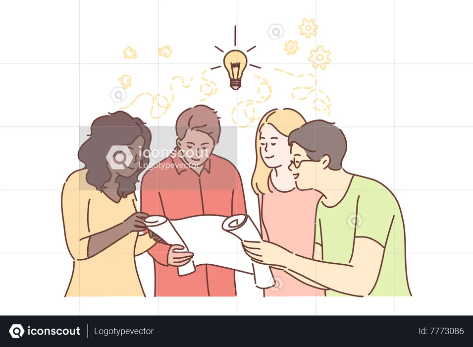 Project team working together  Illustration