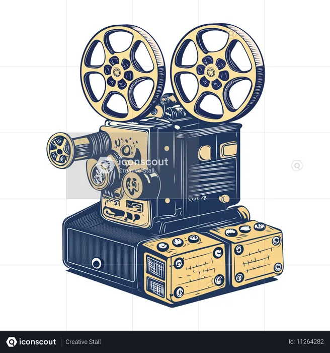 Projection booth  Illustration