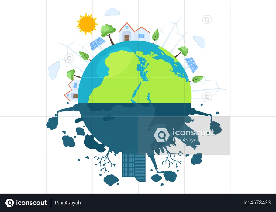 Projection du réchauffement climatique  Illustration