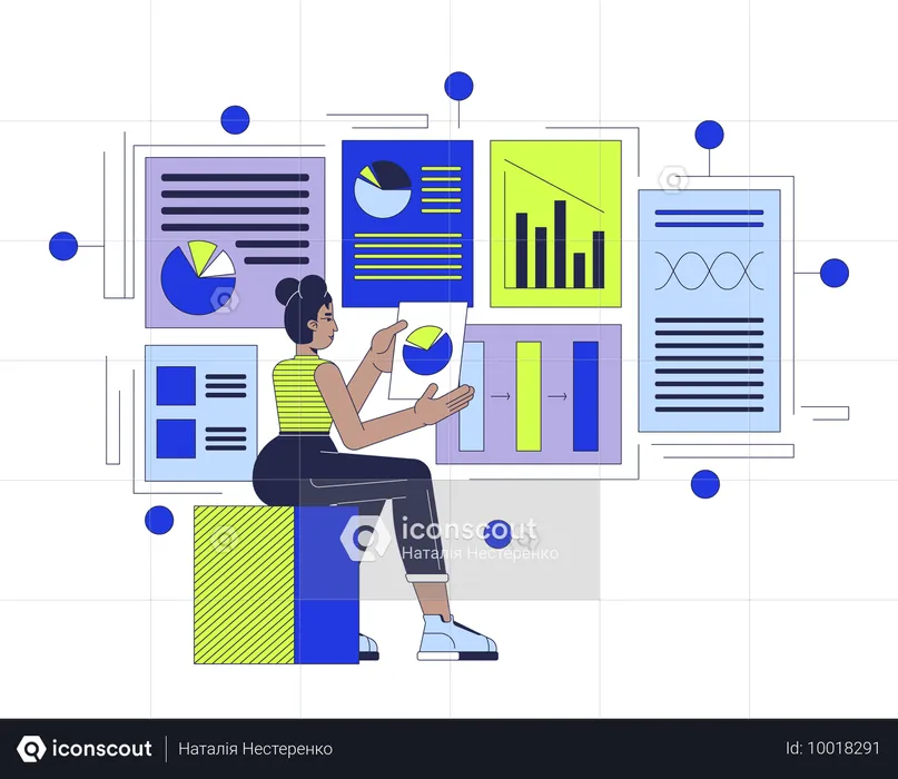 Projektmanager für datengetriebenes Produktmanagement  Illustration