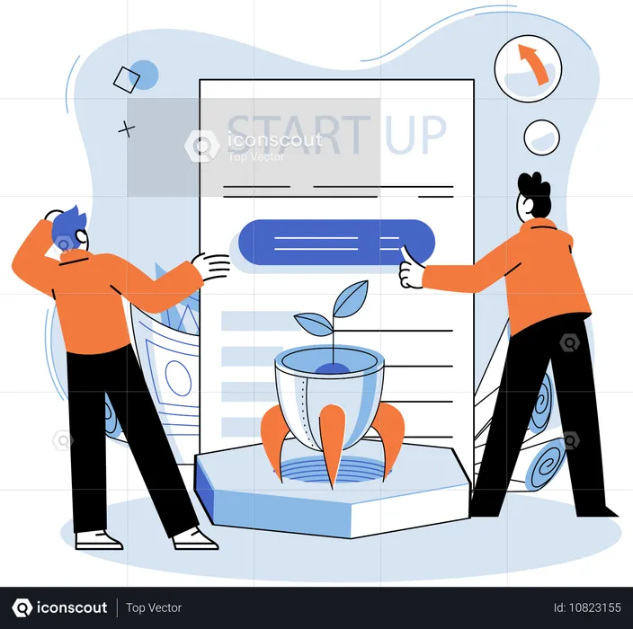 Projektstart Investition  Illustration