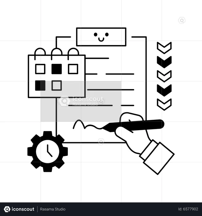 Signature du contrat de projet  Illustration