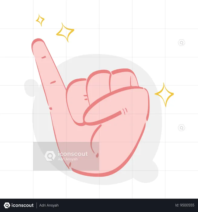 Prometo gesto de mão mindinho  Ilustração