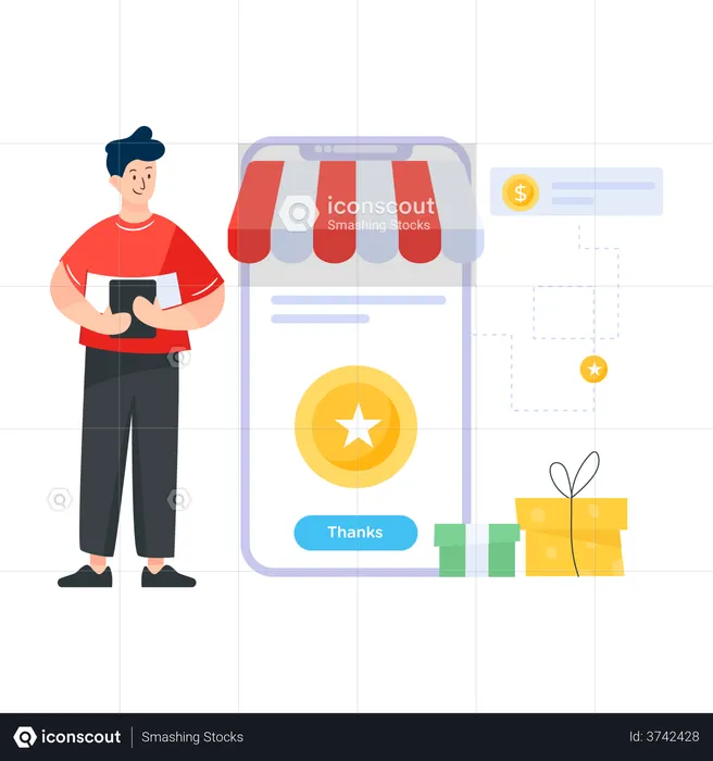 Promoción de fidelización de clientes  Ilustración
