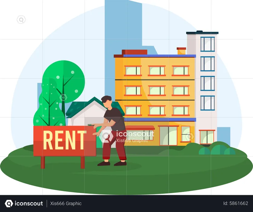 Property on rent  Illustration