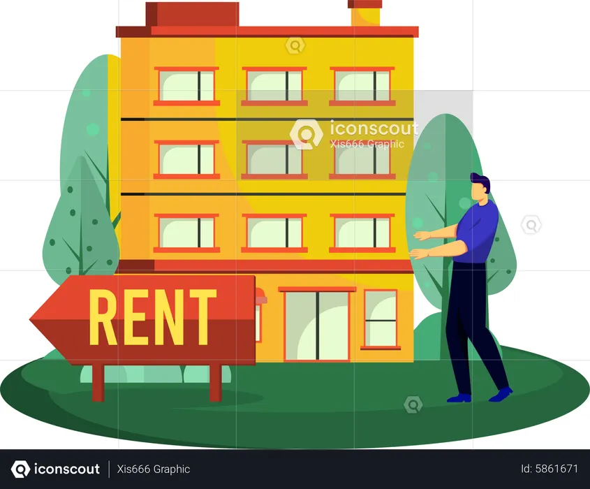 Property on rent  Illustration