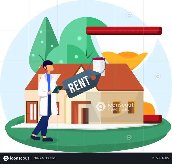 Property on rent  Illustration