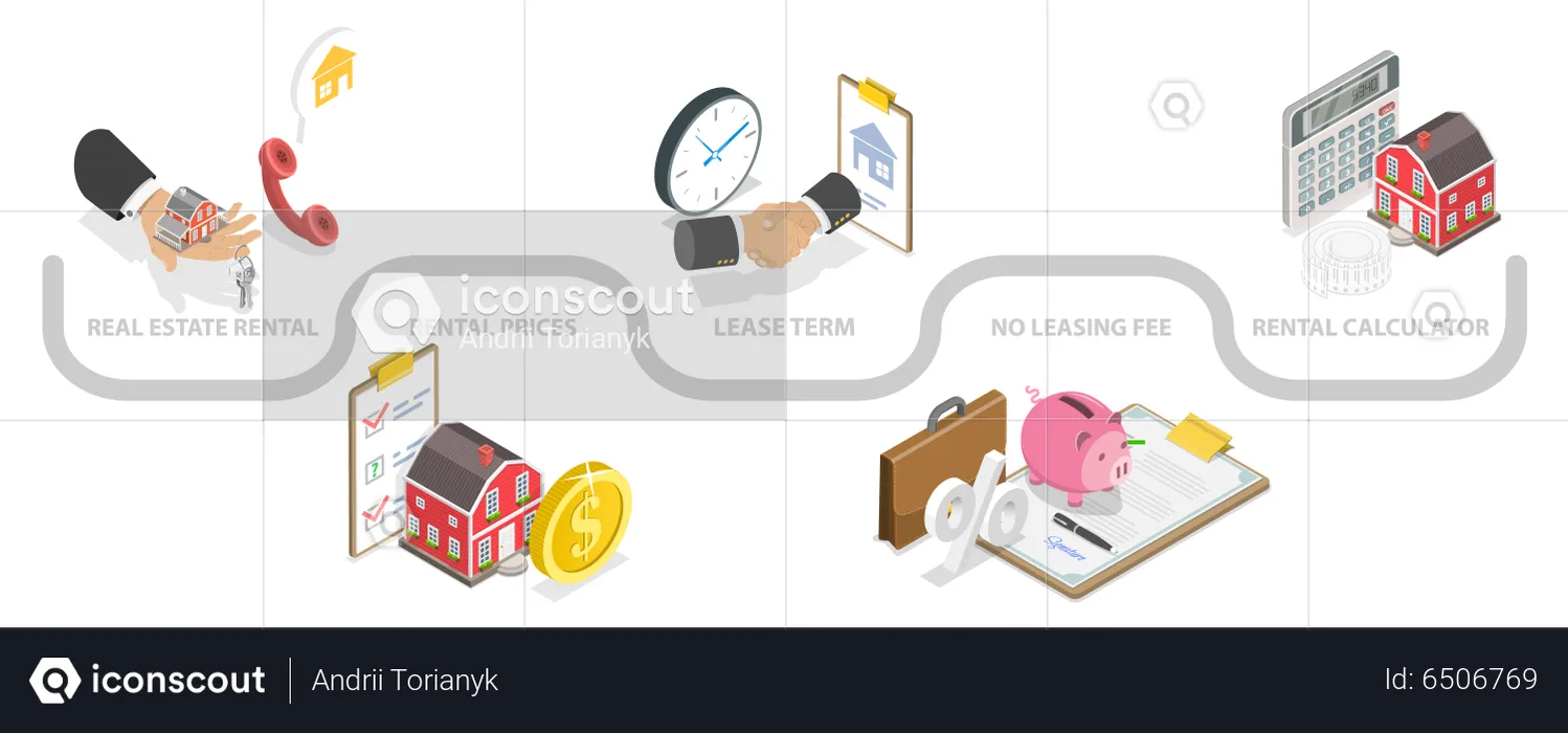 Processus de location de propriété  Illustration