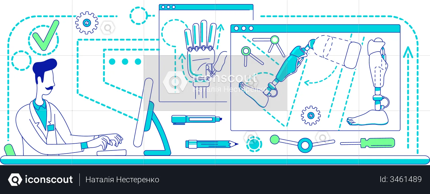 Prosthesis development laboratory  Illustration