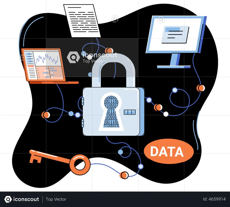 Proteção de dados e privacidade  Ilustração