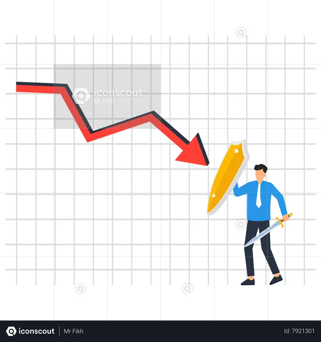 Protect From Stock Market Crash  Illustration