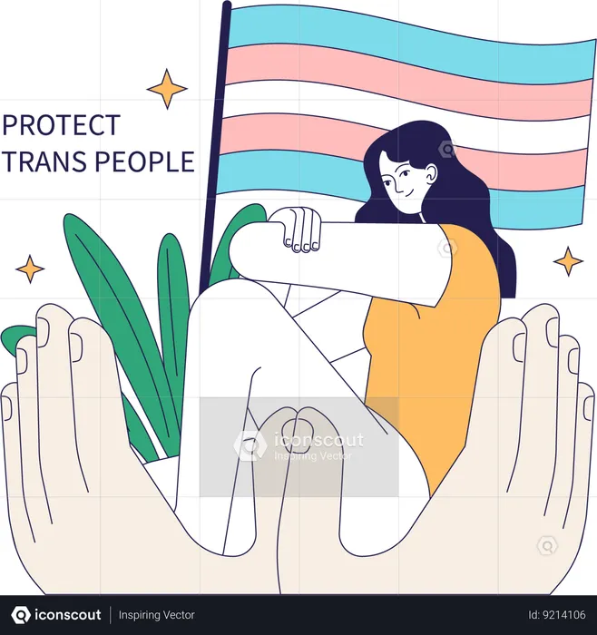 Protect trans people  Illustration