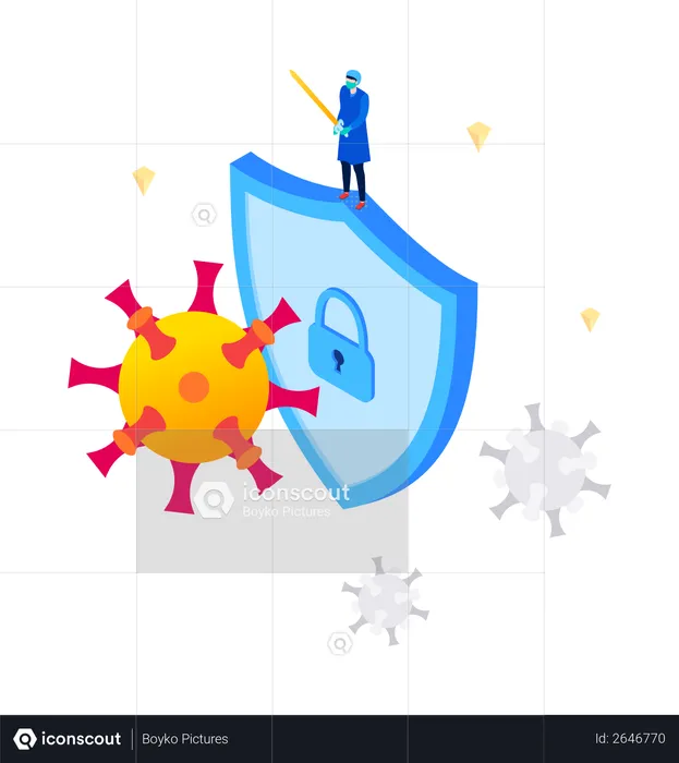 Protect yourself from virus  Illustration
