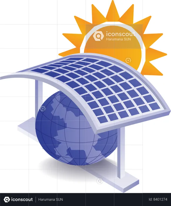 Protéger la Terre des rayons directs du soleil  Illustration