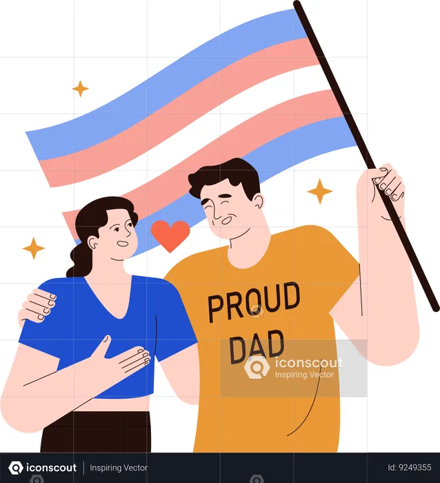 Proud parents  Illustration