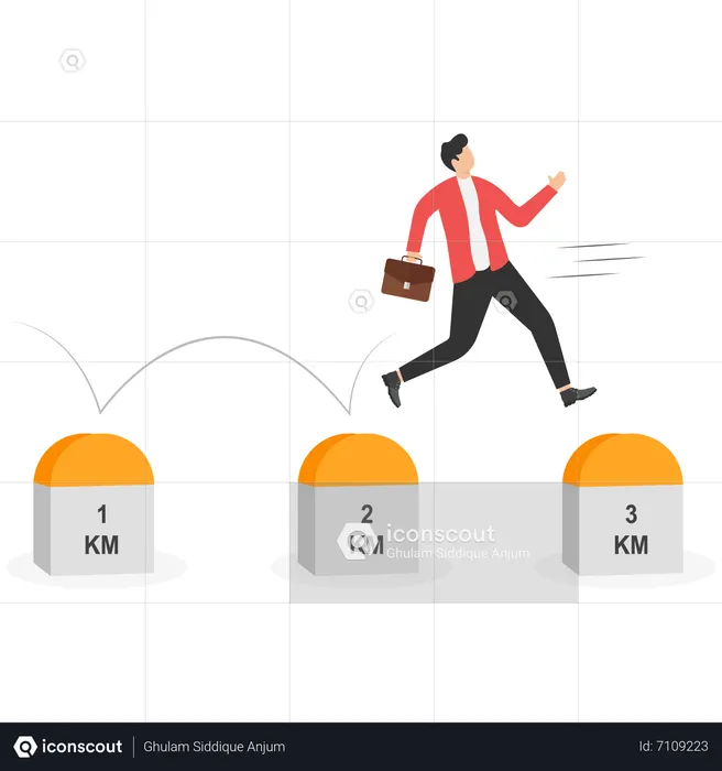 Hito del proyecto empresarial para avanzar hacia el objetivo empresarial  Ilustración