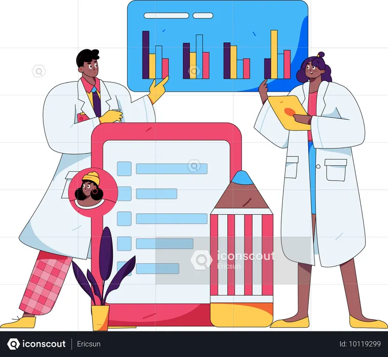 Pruebas de medicamentos  Ilustración