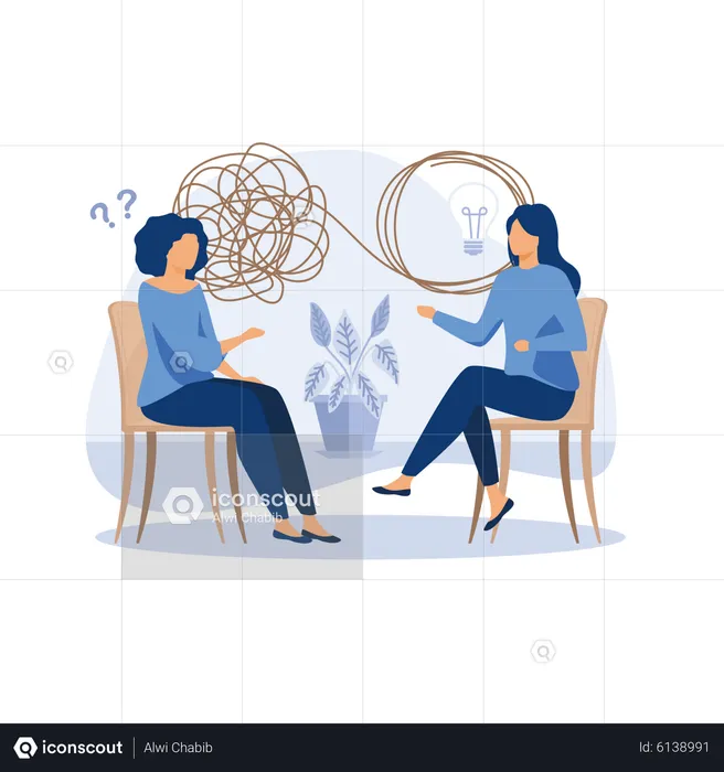 Psychotherapy session  Illustration