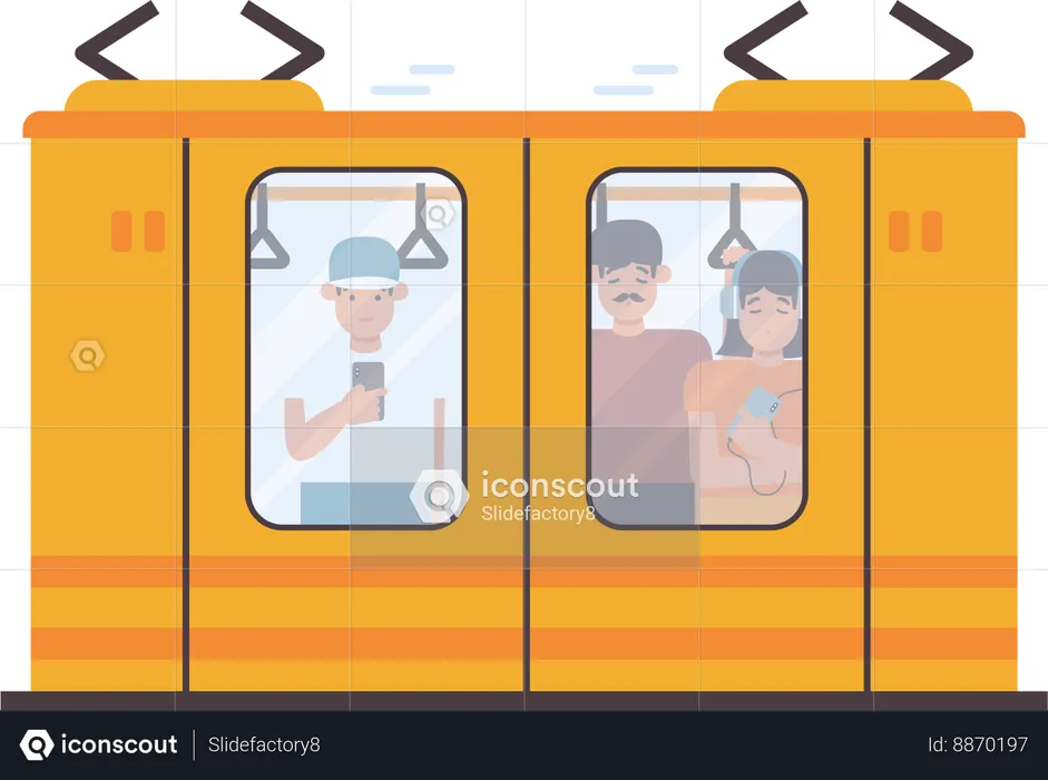 Public Conditions On Public Trains  Illustration