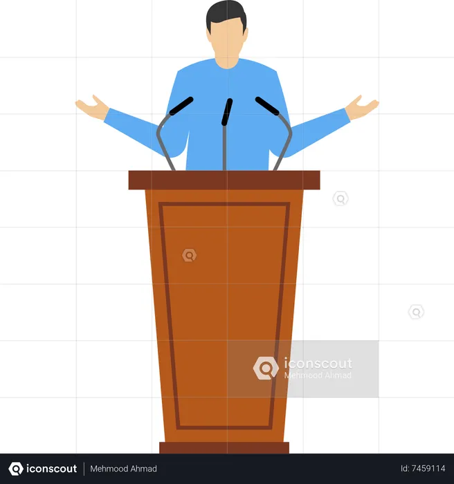 Public speaking skills  Illustration