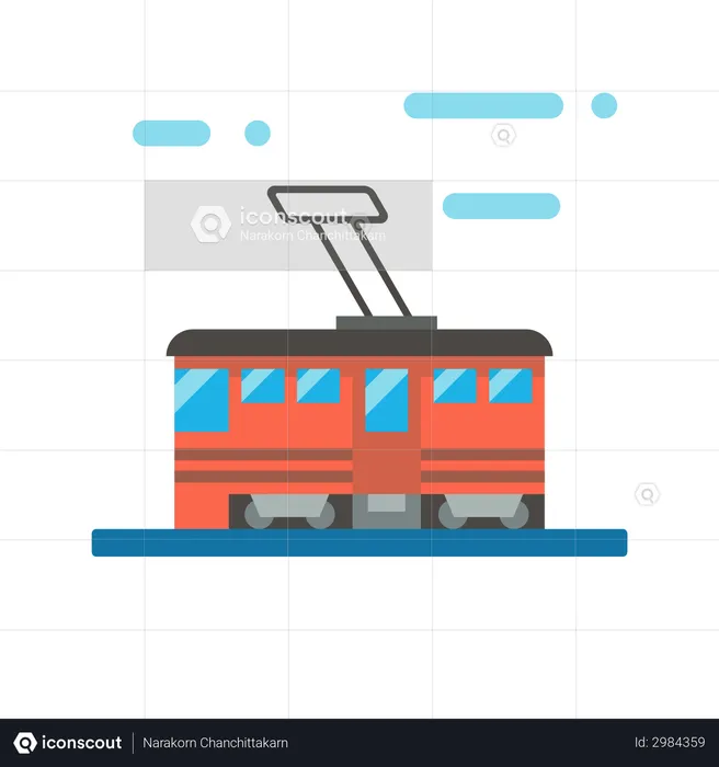 Public train  Illustration